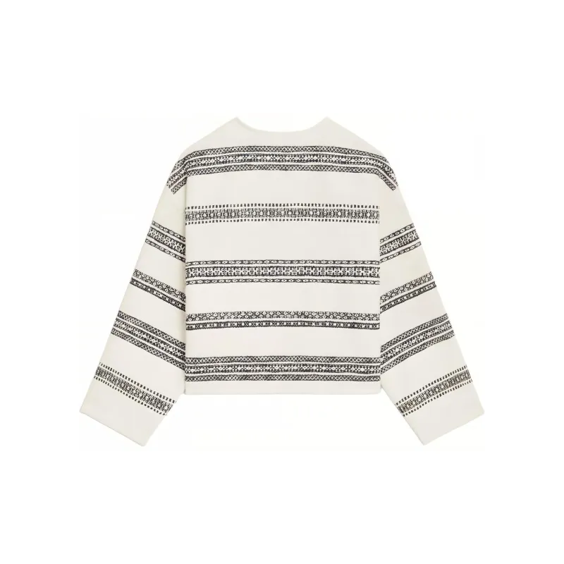 CELINE Baja Cardigan In Striped Tweed-1