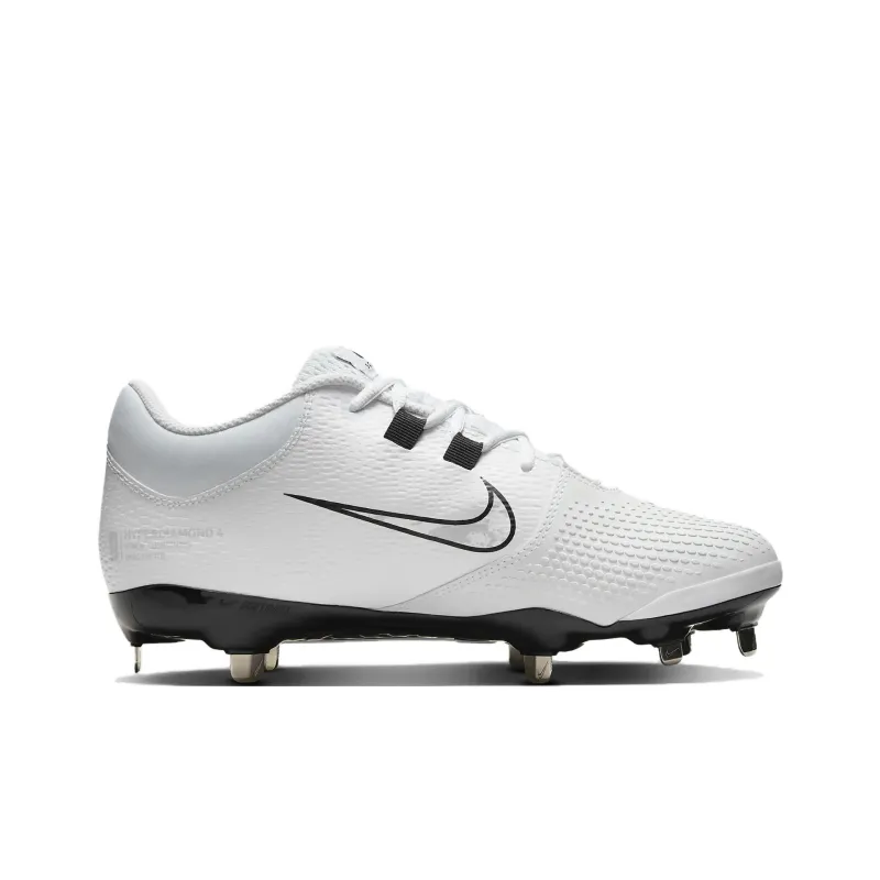 Nike Hyperdiamond 4 Pro White Black Wolf Grey Women's-1