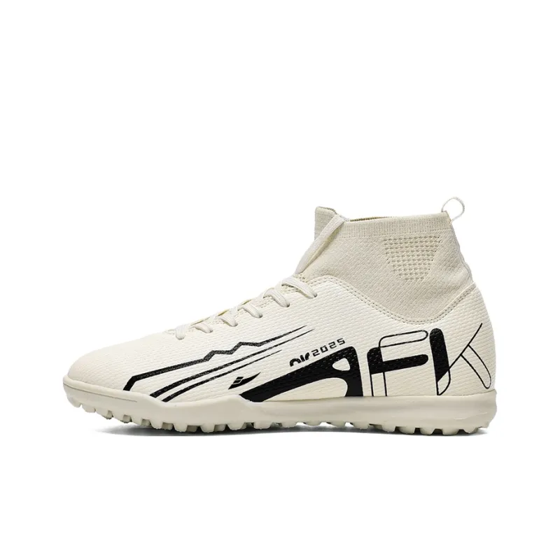 Kuding Soccer Shoes Unisex High Top Pink/Black/Beige-14