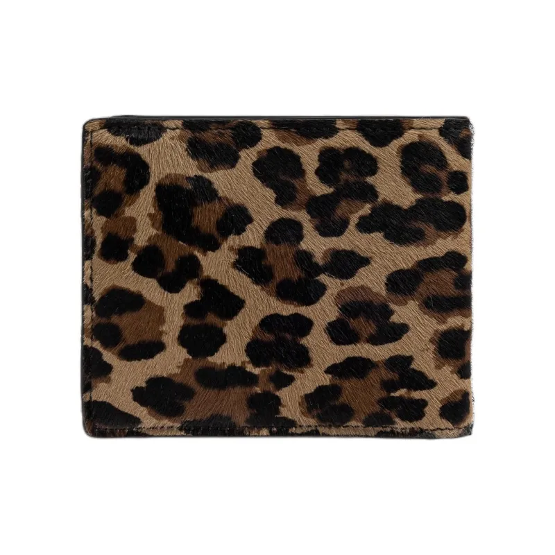 VERSACE Calfskin Wallet Men's Leopard Print-2