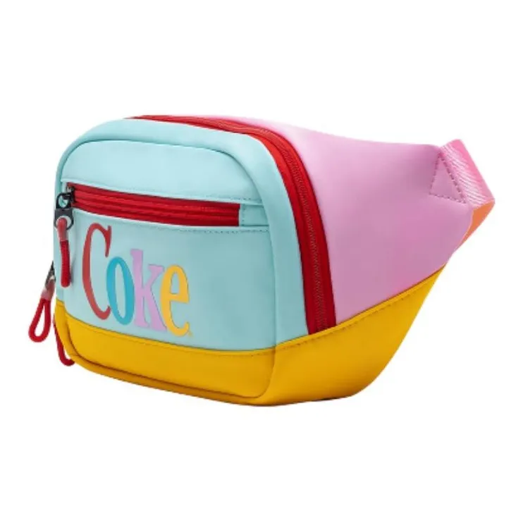 Coca-Cola Nylon Fabric One Shoulder Crossbody Bag Sling Bag Fanny Pack Regular Unisex Multicolor-1