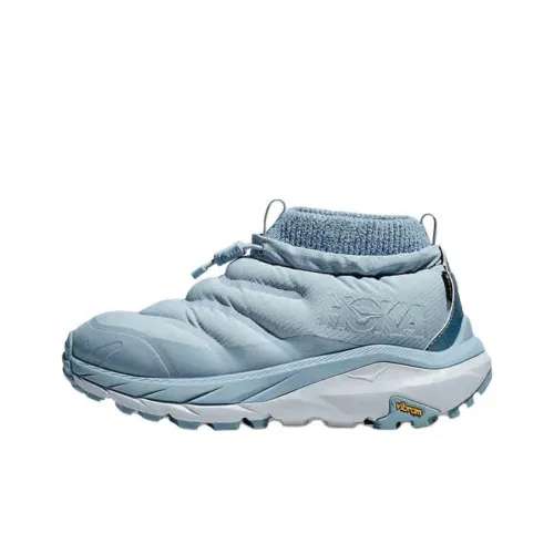 HOKA ONE ONE Kaha 2 Anti Slip Wear Resistant Mid Top Trekking Shoes Women's Gray Blue