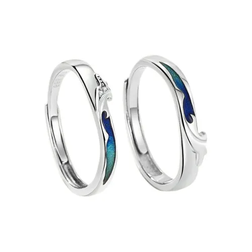 Lockstarfy Enamel 925 Silver Rings Unisex