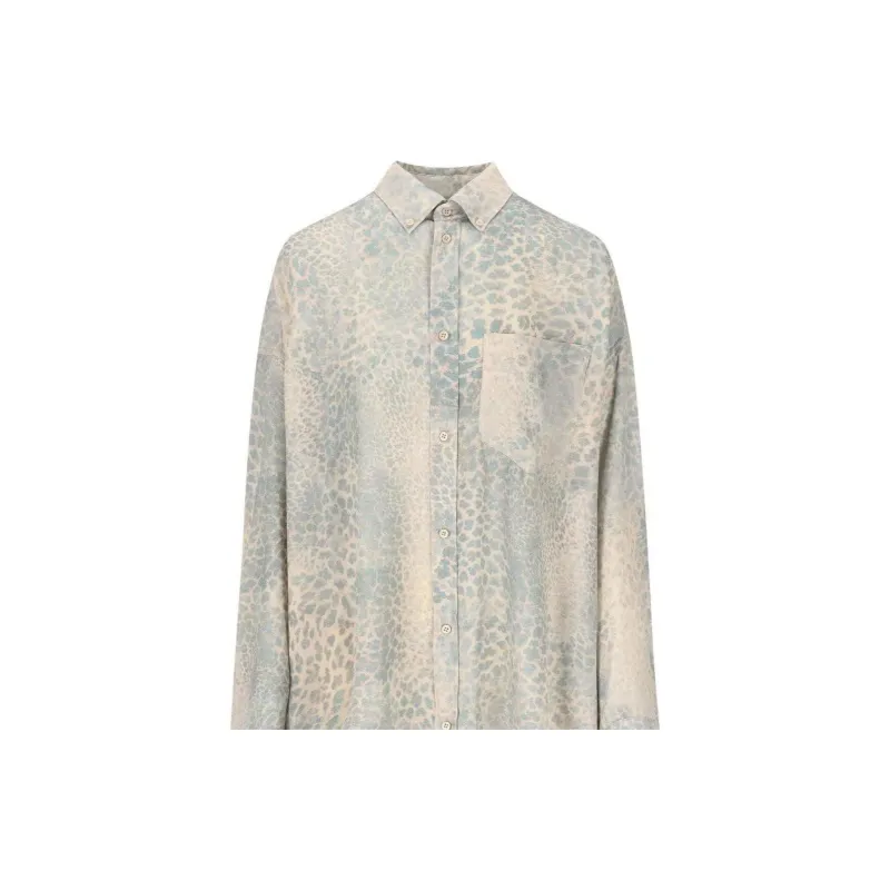 Balenciaga Leo Bleached Long Sleeved Shirt-7