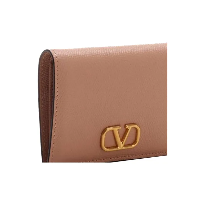 Valentino Cow Leather Wallet Women's Rose Pink-4