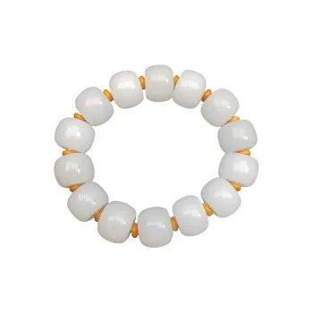 YOULING Golden Silk Jade Bracelets Men's