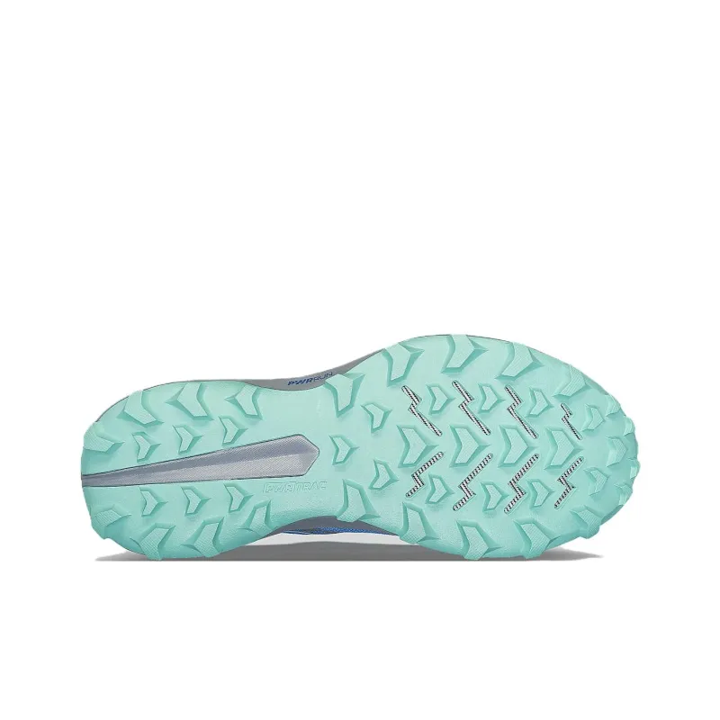 Saucony PEREGRINE 14 Anti Slip Wear Resistant Low Top Trail Running Shoes Women's Blue-5