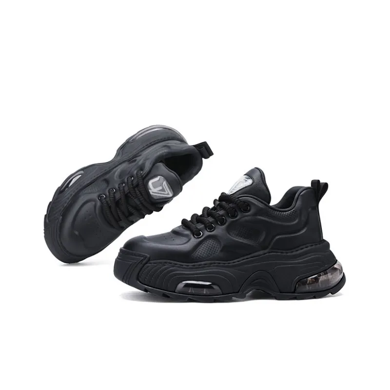 U7 Chunky Sneakers Men Low Top Black-2