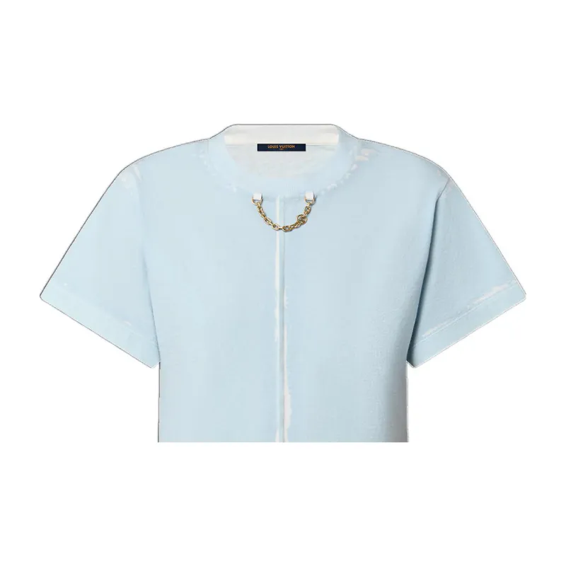 LOUIS VUITTON T Shirt Women's Light Blue-4