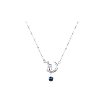 Heart Grass S925 Silver Necklaces Women's