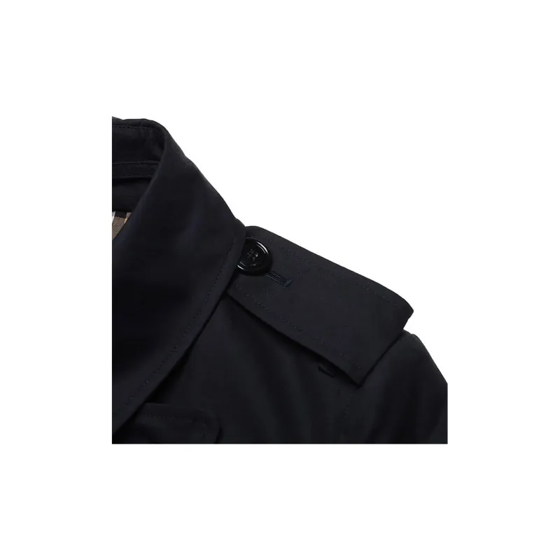 Burberry Trench Coats Women's Navy Blue-6
