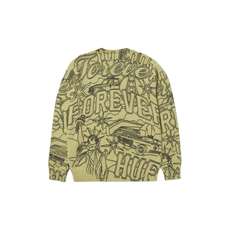 HUF Sweaters Unisex Light Green-1