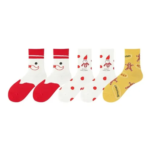 MIIOW Trend Party Series Mid Calf Socks Unisex 5 Pack