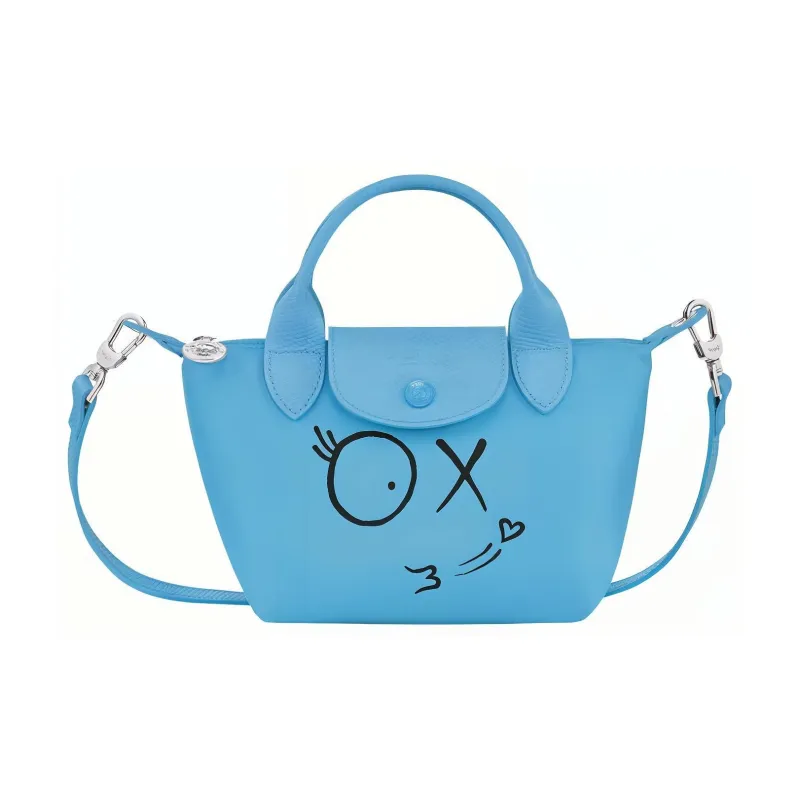 LONGCHAMP ANDRÉ Le Pliage Canvas Shoulder Bag Crossbody Bag Handbag Mini Unisex Blue-0