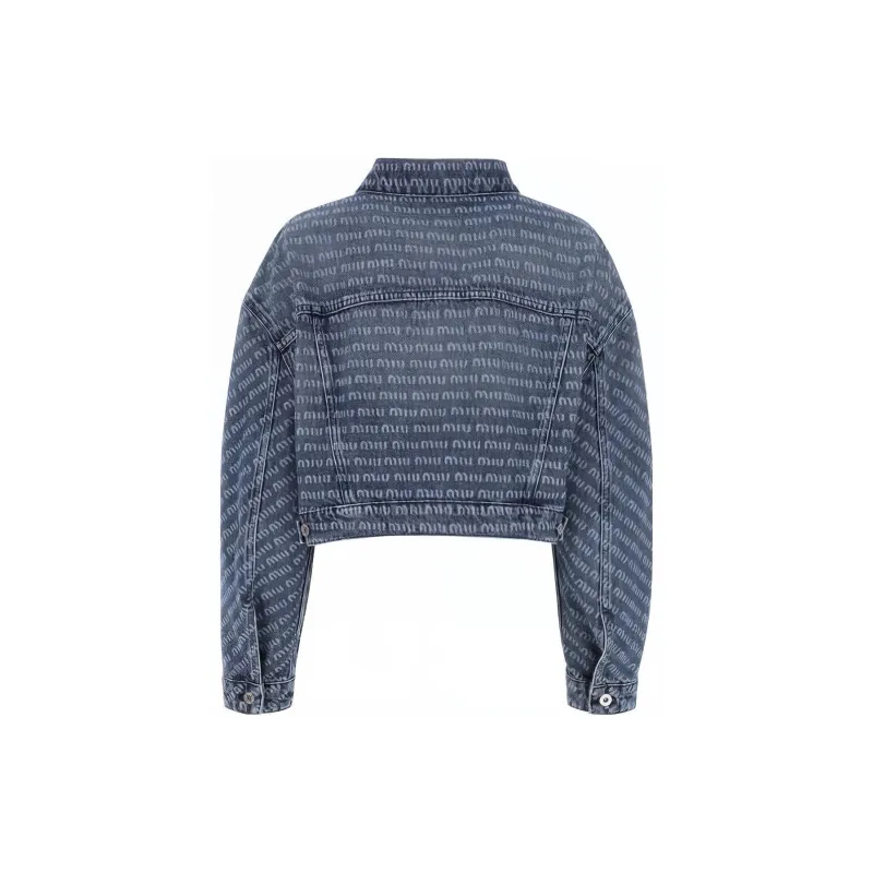 MIU MIU SS23 Denim Jacket Women's Blue-1