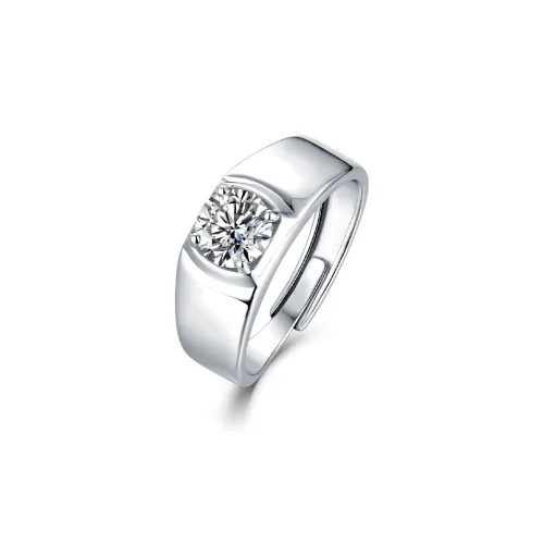 JINLIUFUJIXIANG Moissanite Collection S925 Silver Rings Men's
