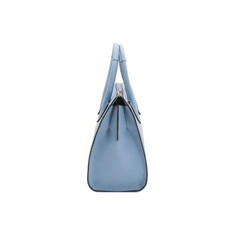 Furla Pin Cow Leather Tote Bag Shopping Bag Shoulder Bag Crossbody Bag Handbag Medium Size Women's Blue-3