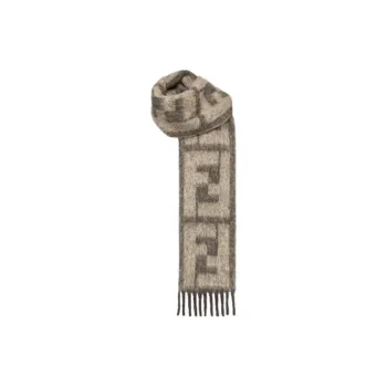 FENDI Alpaca Knit Scarves Men's Brown