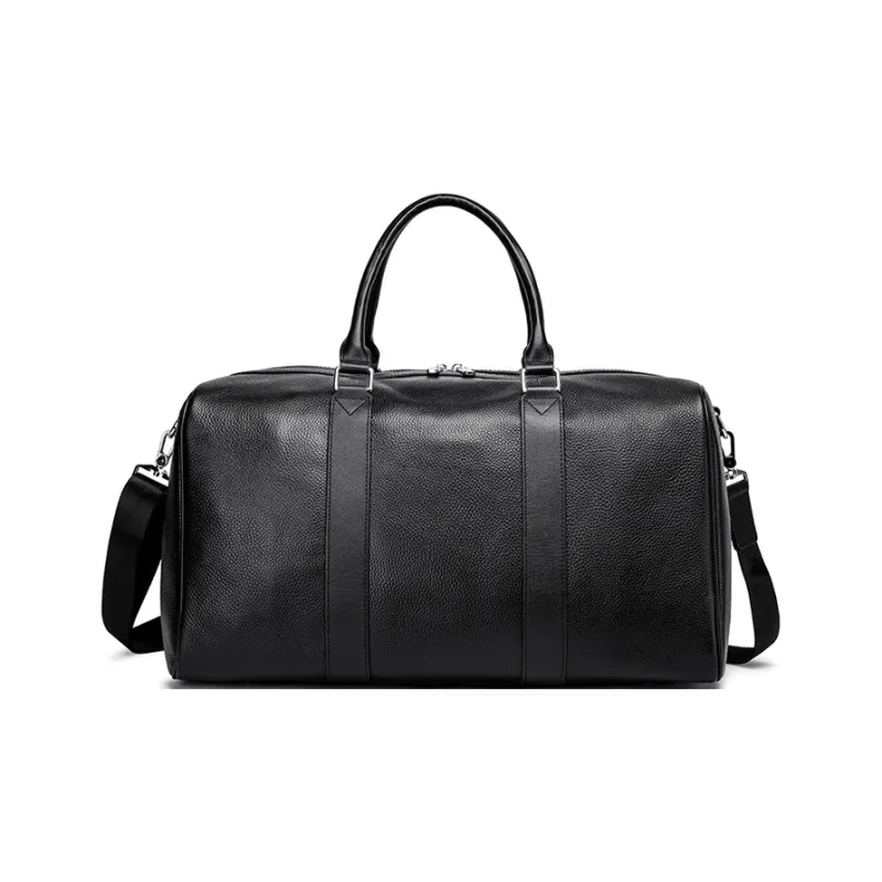 FAIRWHALE Top Grain Cow Leather Travel Bag Regular Men's Black-0
