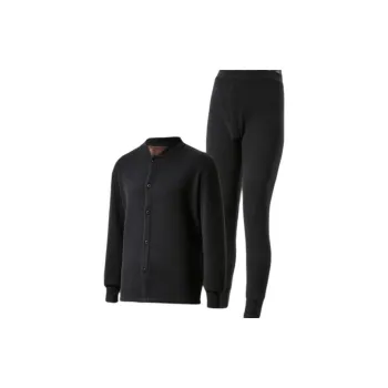 Yalu Autumn And Winter Season Thermal Set Men's Black