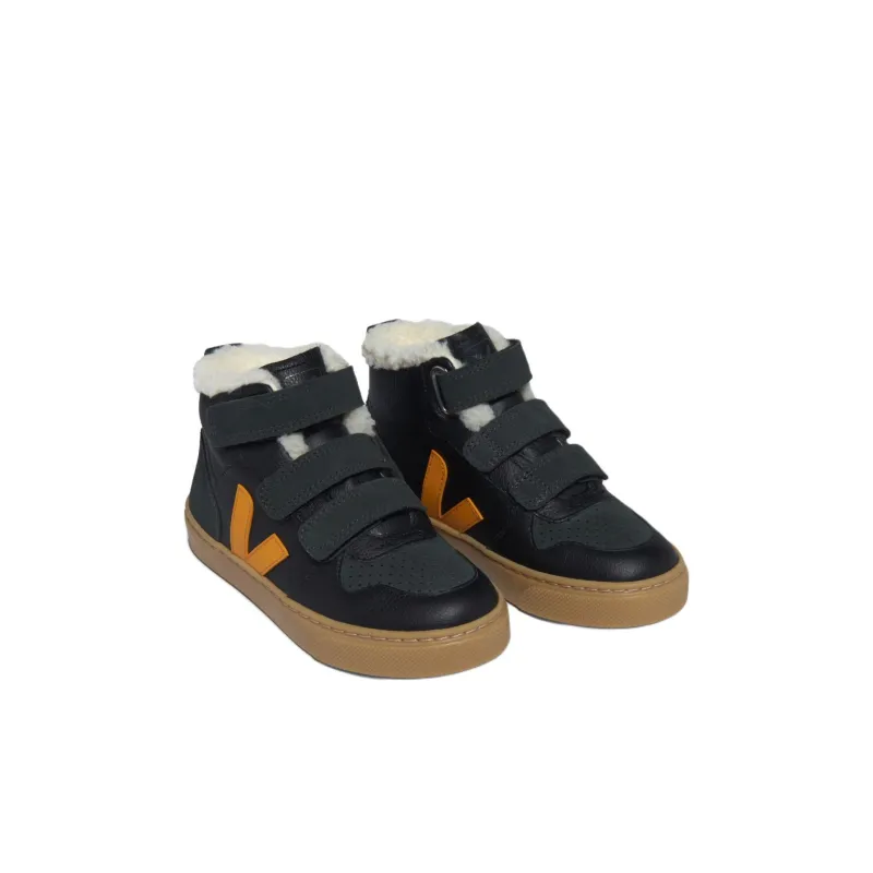 VEJA V-10 High-Top Skateboard Shoes Black Kids'-2