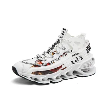 Jerden Smith Cushioning Anti Slip Wear Resistant Breathable Support Height Increasing Low Top Casual Shoes Men's White
