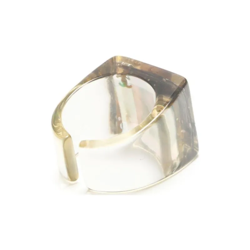 CHANEL 2000s Cc Square Ring-4
