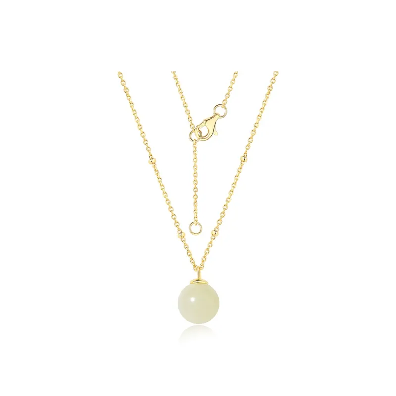 YUANYUXIANG Necklaces White Jade/Pale Greenish White Jade Women's-0