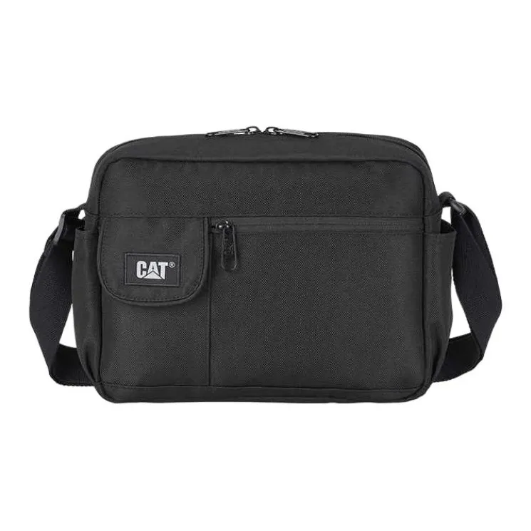 CAT Polyester Messenger Bag Shoulder Bag Crossbody Bag Medium Size Men's Black/Desert-0