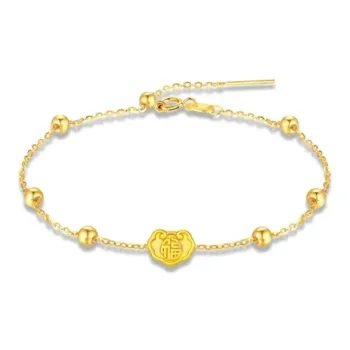 Old Qingyun Silver Building Gold Bracelet Unisex