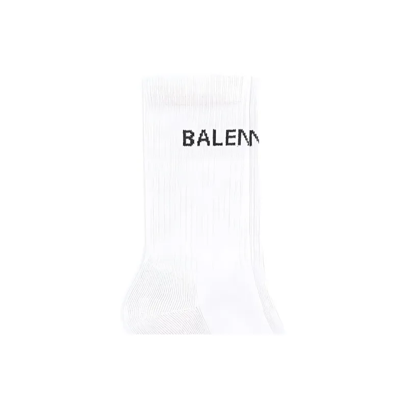 Balenciaga Mid Calf Socks Women's 1 Pack White-4