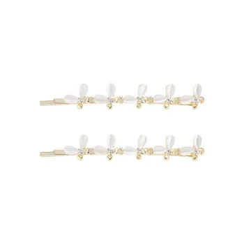 Yiru Alloy Artificial Glass Cat Eye Hair Clip Side Bangs Fringe Hair Clip Headpiece Women's