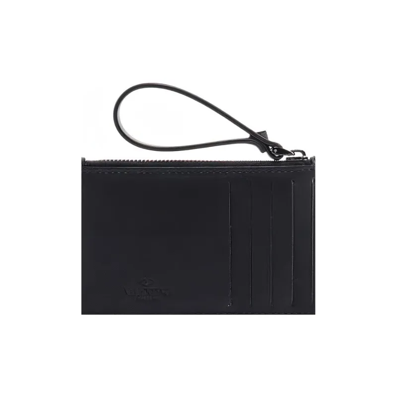 Valentino VLTN Leather Card Holder, Wallet Men's Black-4