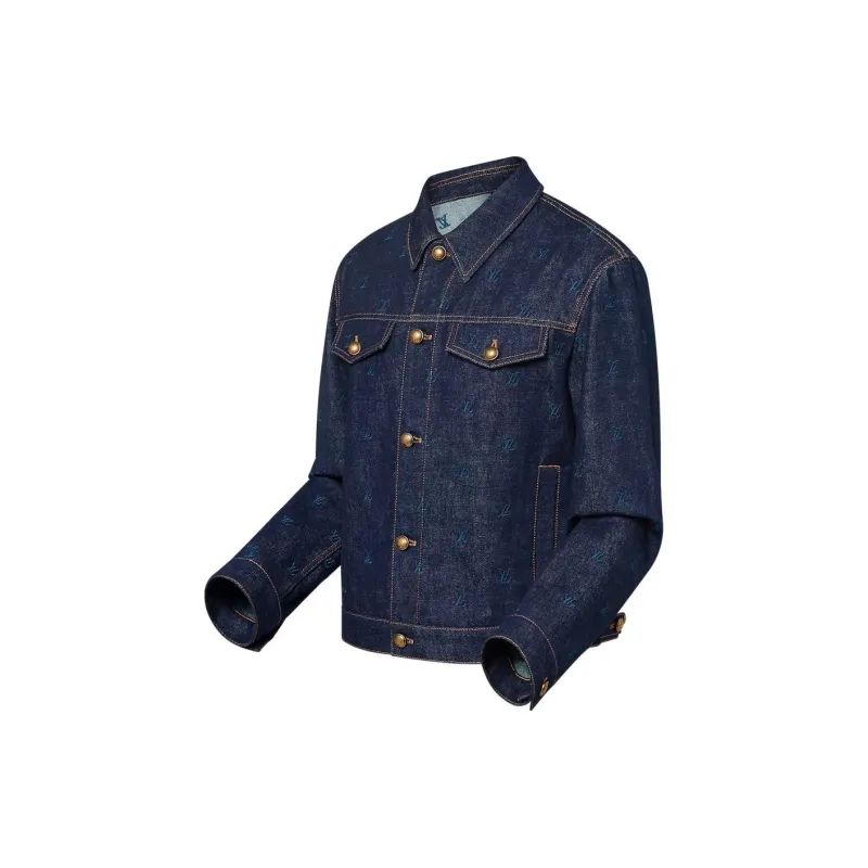 LOUIS VUITTON Lv Blason Embroidered Denim Blouson-2