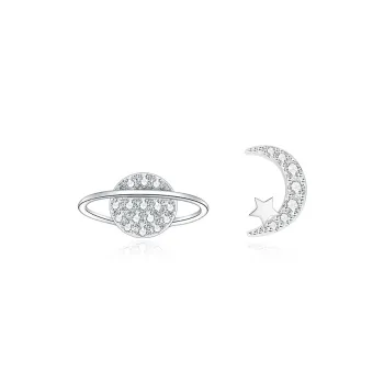 ETAHLOVE S925 Silver Stud Earrings Women's Bestie Girlfriend Couple Date Gift Birthday Box