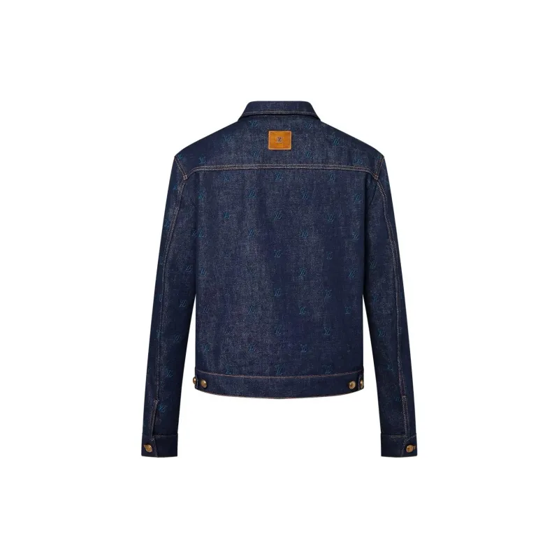 LOUIS VUITTON Lv Blason Embroidered Denim Blouson-1