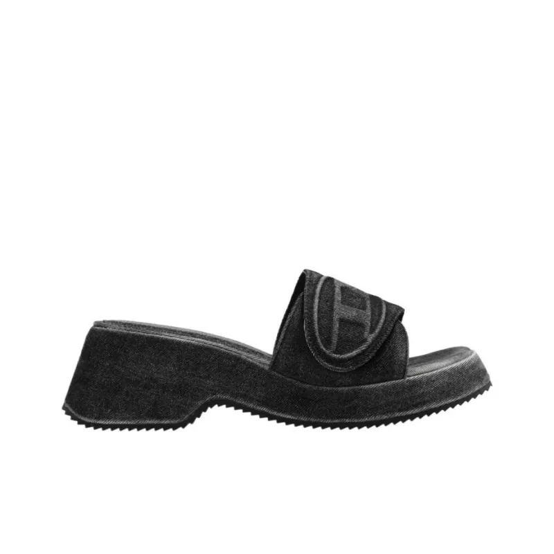 DIESEL Sa-Oval D Pf W Denim Sandals-1