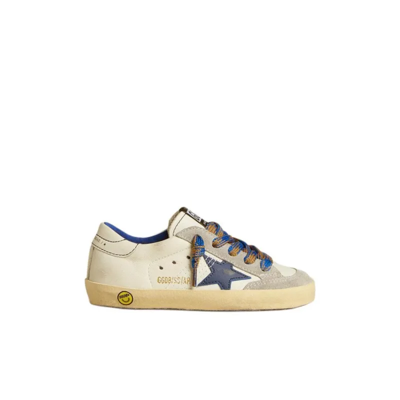 Golden Goose Super Star Low Top Kids' Skateboarding Shoes Blue White Kids'-1