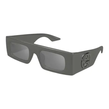 GUCCI Injection Molded Plastic Rectangular Sunglasses Women's Gray
