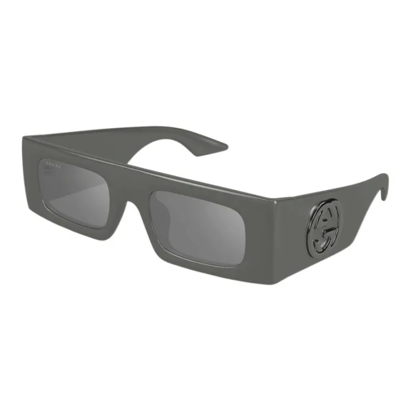 GUCCI Injection Molded Plastic Rectangular Sunglasses Women's Gray-0