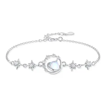 STQ S925 Silver Bracelets Women's Gift Box Set