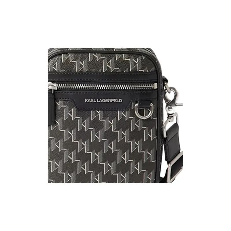 KARL LAGERFELD Fabric Shoulder Bag, Crossbody Bag Men's Black-2