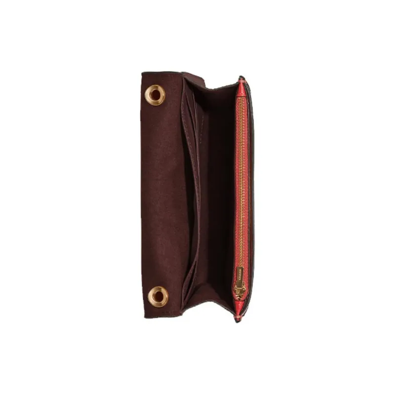 COACH Georgie Litchi Grain Leather Crossbody Dionysus Shoulder Bag Trumpets Women's Pink & Red Brown-2