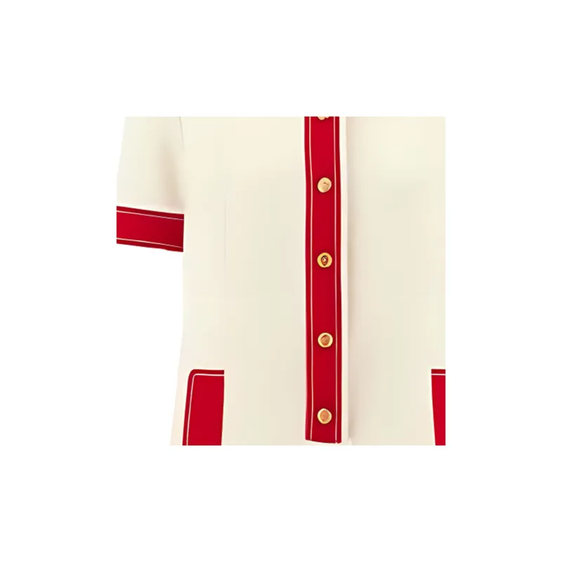 GUCCI SS23 Short Sleeved Dress Women's White-2