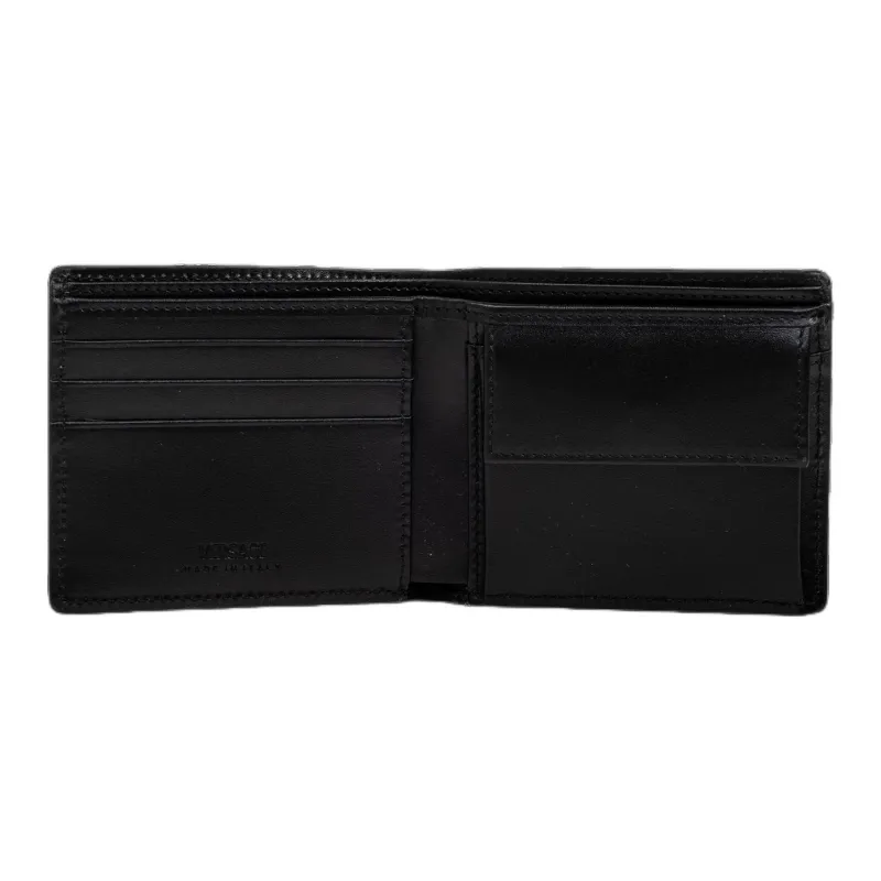 VERSACE Calfskin Wallet Men's Leopard Print-3