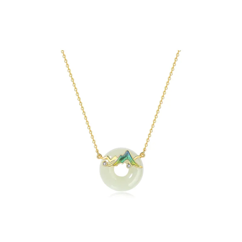 YUANYUXIANG Hetian Jade Necklaces White Jade/Pale Greenish White Jade Women's-0