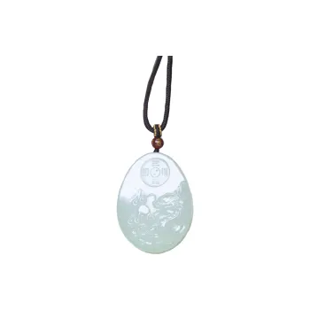 Ingenuity Necklaces Pale Greenish White Jade Unisex