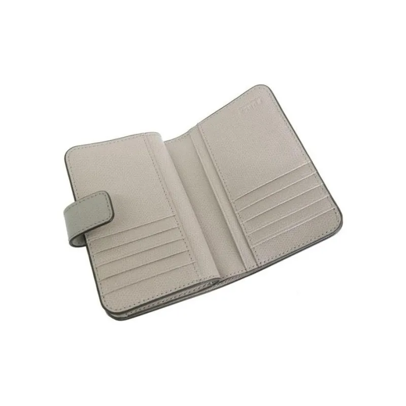 Furla Leather Wallet Medium Size Women's Gray-4
