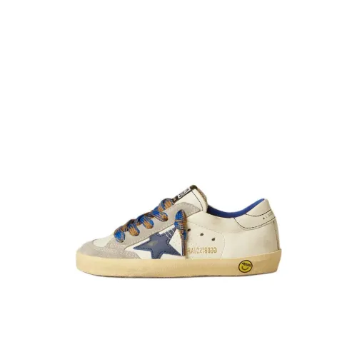 Golden Goose Super Star Low Top Kids' Skateboarding Shoes Blue White Kids'