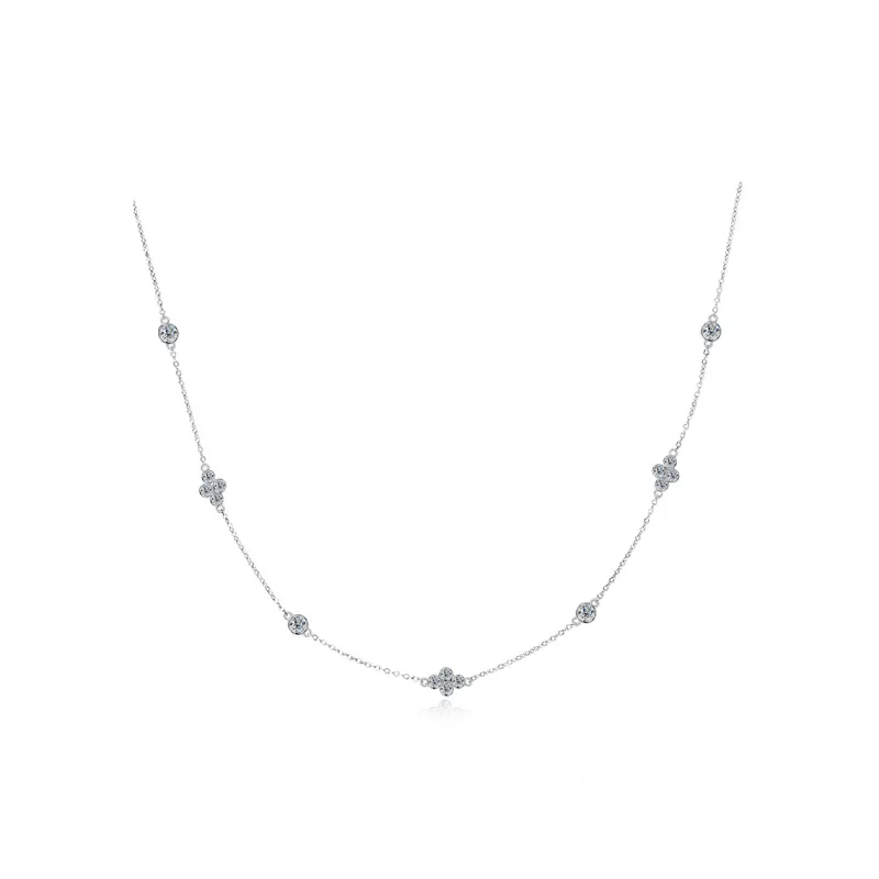 Lockstarfy Moissanite 925 Sterling Silver Necklaces Women's-0